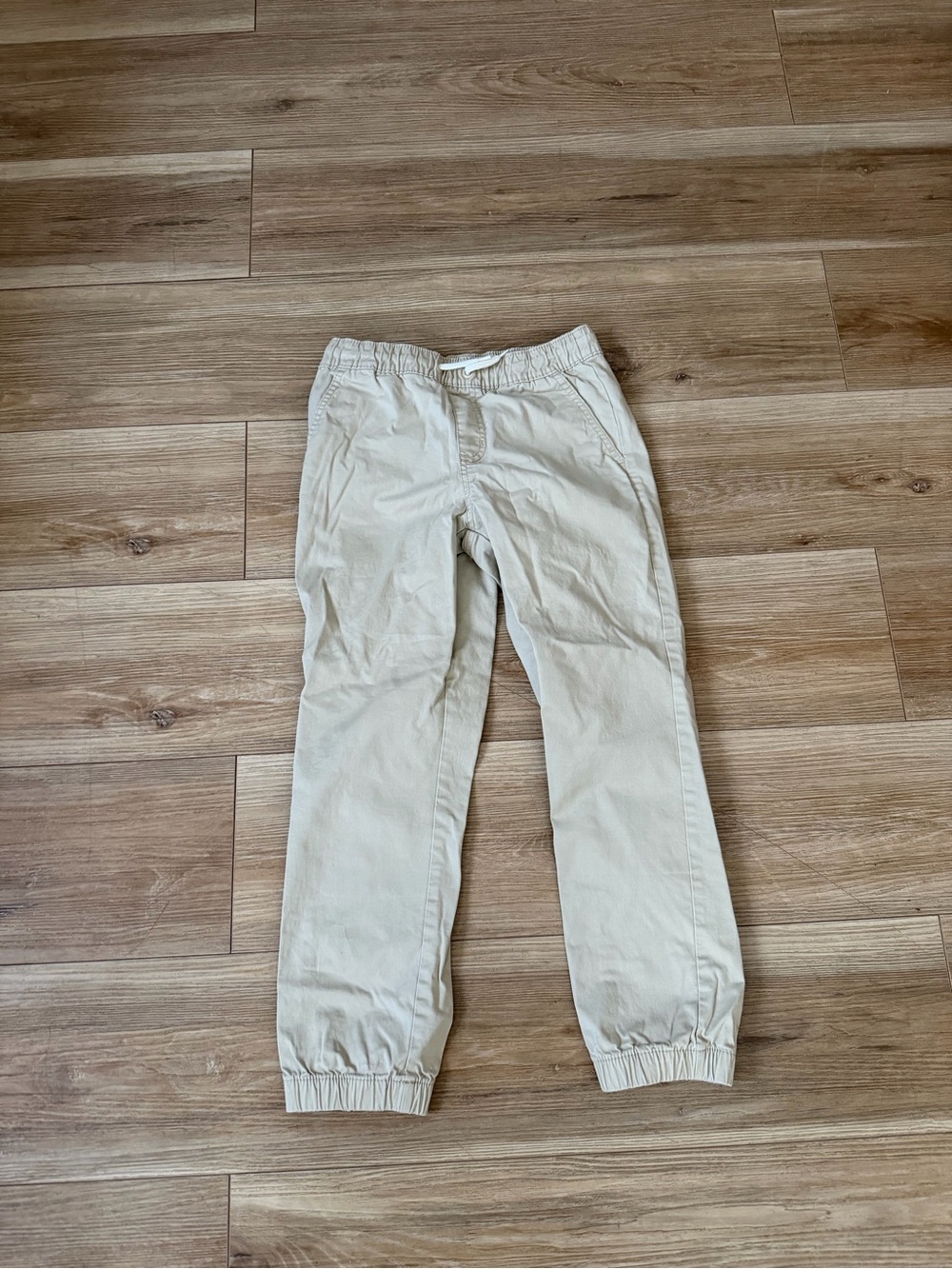 Cat & Jack Cream Elastic Cuff Kids Joggers